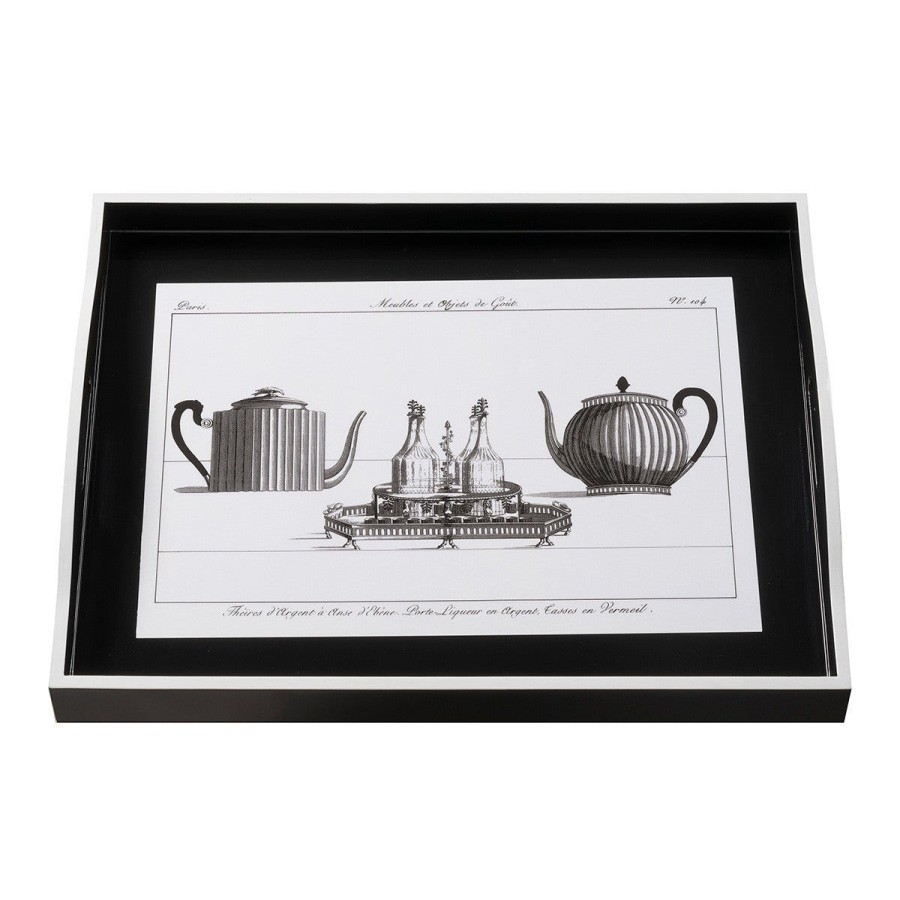 Whitelaw & Newton Whitelaw & Newton Teapot On Black Large Black Tray Online