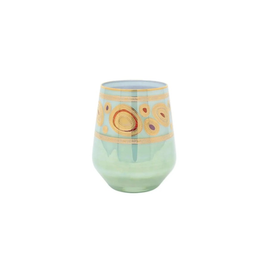 Vietri Vietri Regalia Stemless Wine Glass New