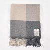 Avoca Handweavers Avoca Rome Beige Grey Cashmere Blend Throw Clearance