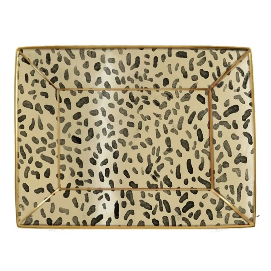 Halcyon Days Halcyon Days Leopard Print Trinket Tray Best