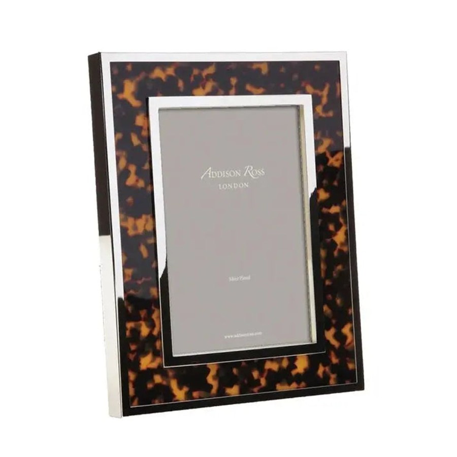 Addison Ross Addison Ross Faux Tortoiseshell And Silver 5"X7" Frame New