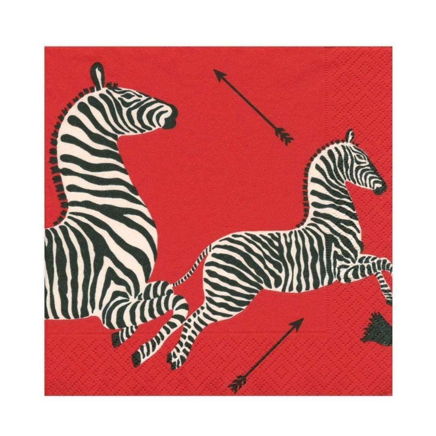 Caspari Caspari Red Zebra Luncheon Napkin Online