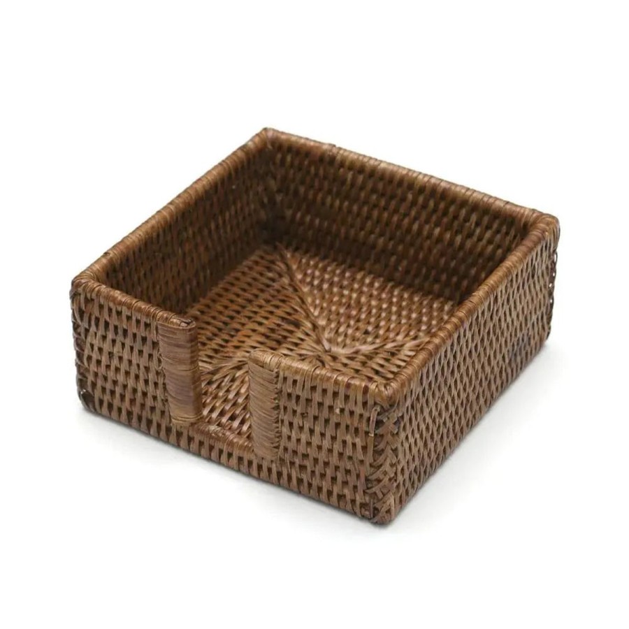 Caspari Caspari Rattan Cocktail Napkin Holder Hot