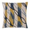 Judy Ross Judy Ross Passage 18" Embroidered Pillow-Oyster/Slate/Curry/Navy/Cornflower Hot