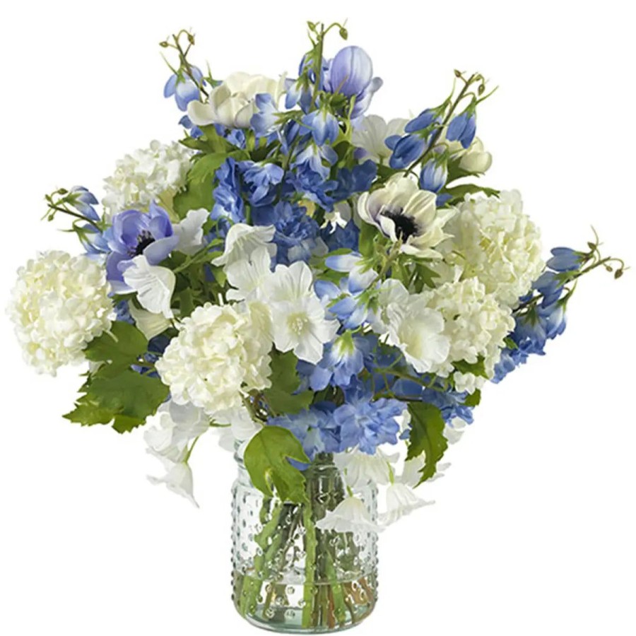 Diane James Diane James Blooms Blue Delphinium & Anemones In Vase Wholesale