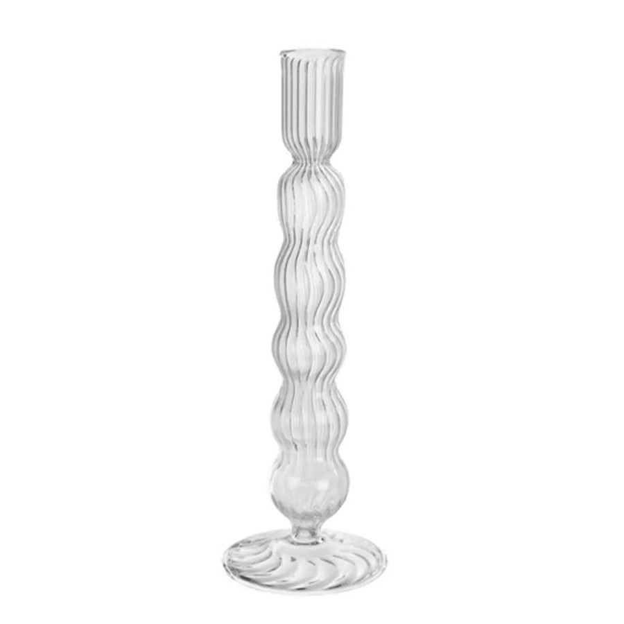 ShiShi Shishi Clear Glass Taper Candle Holder Online