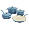 Gracious Home Kitchen 7 Pc Enameled Cast Iron Cookware Set Clearance