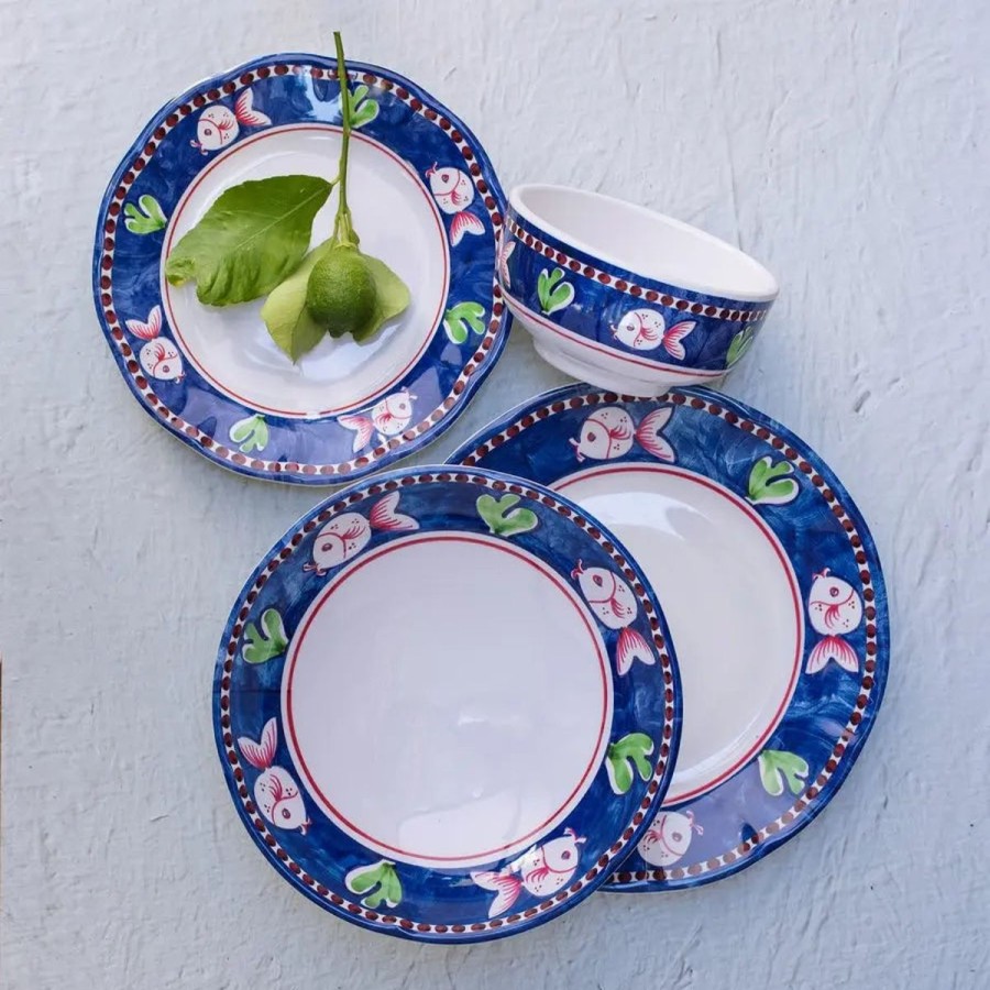 Vietri Vietri Campagna Melamine Pesce Dinner Plate Wholesale