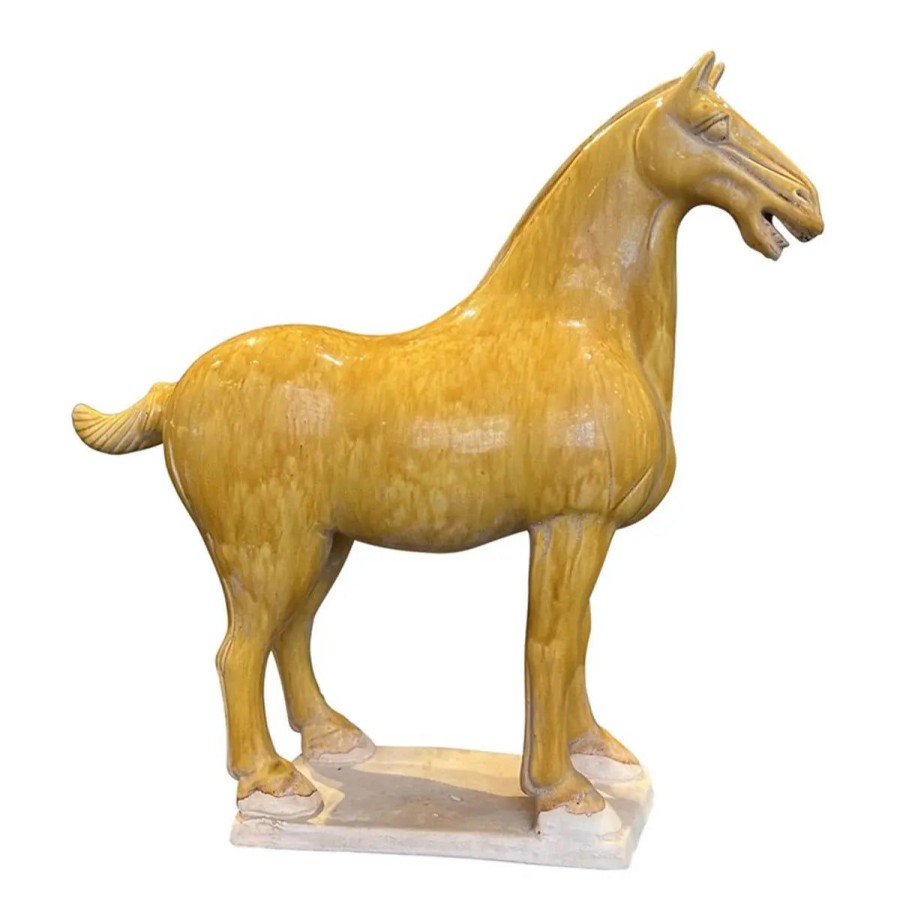 Currey & Company Currey & Company Tang Dynasty Medium Persimmon Horse Best