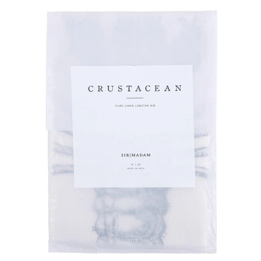 Sir/Madam Sir Madame Crustacean Bib-Black/Oyster White New