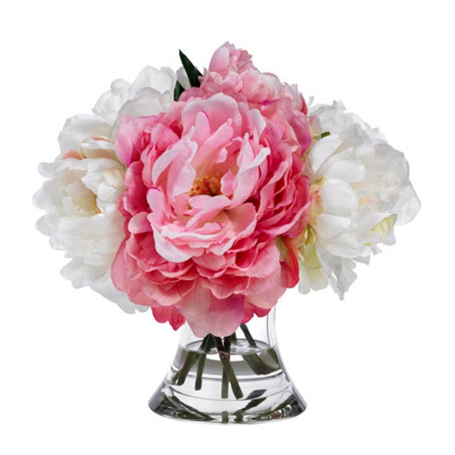 Diane James Diane James Blooms Pink & White Peonies In Vase Clearance