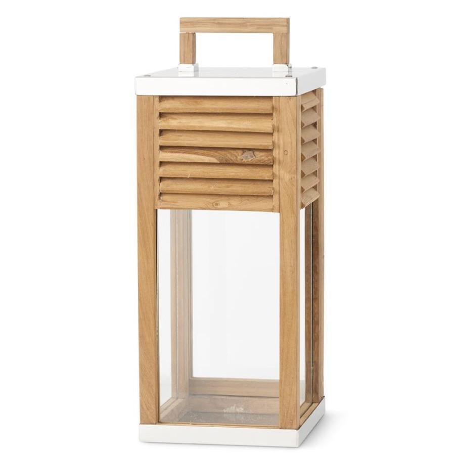 K&K Interiors K&K 23.5" St. Tropez Shutter Square Lantern Wholesale