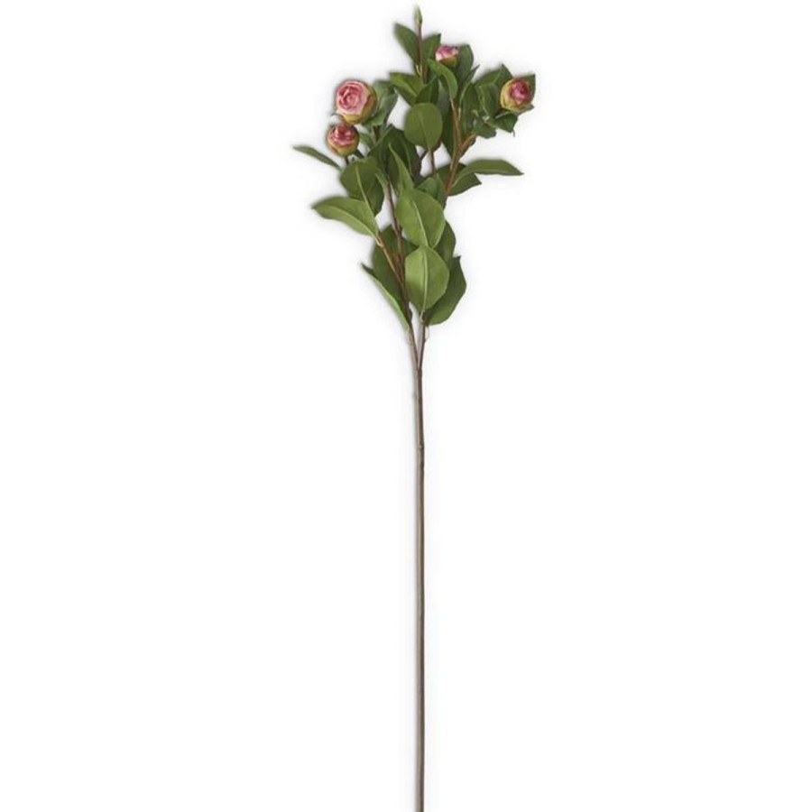 K&K Interiors K&K28" Pink 5 Bud Peony Stem Clearance