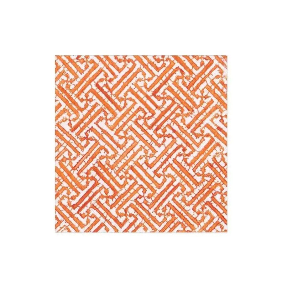 Caspari Caspari Fretwork Cocktail Napkin Hot