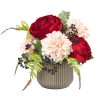 Diane James Diane James Dahlias, Roses & Fern In Pot Best