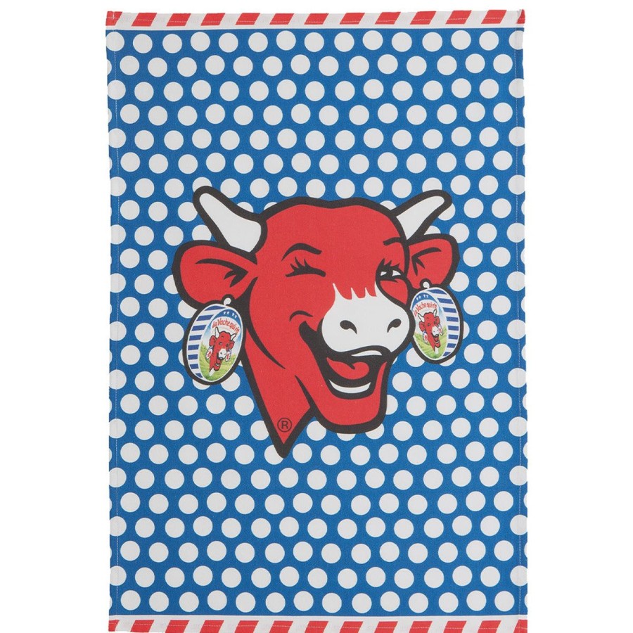 Coucke Coucke La Vache Qui Rit Laughing Cow Bleu Pop Tea Towel Wholesale