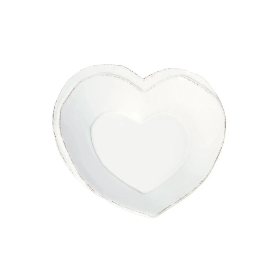 Vietri Vietri Lastra Heart Dish New