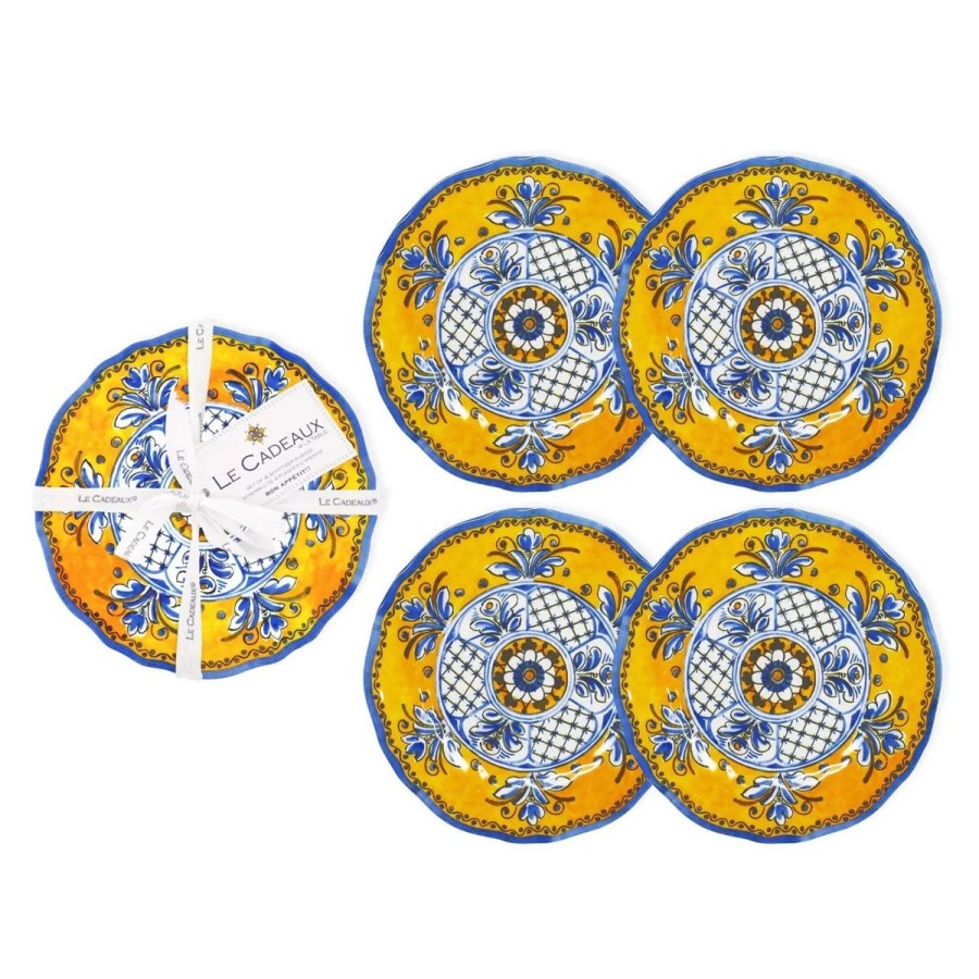 Le Cadeaux Le Cadeaux Benidorm Appetizer Plates-Set Of 4 Clearance