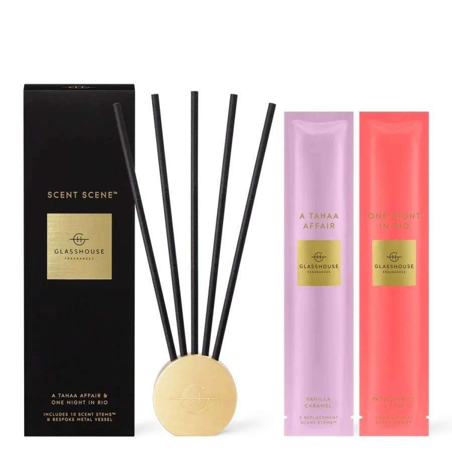 Glasshouse Fragrances Glasshouse Scent Scene Diffuser Duo (One Night In Rio & A Tahaa Affair) Online