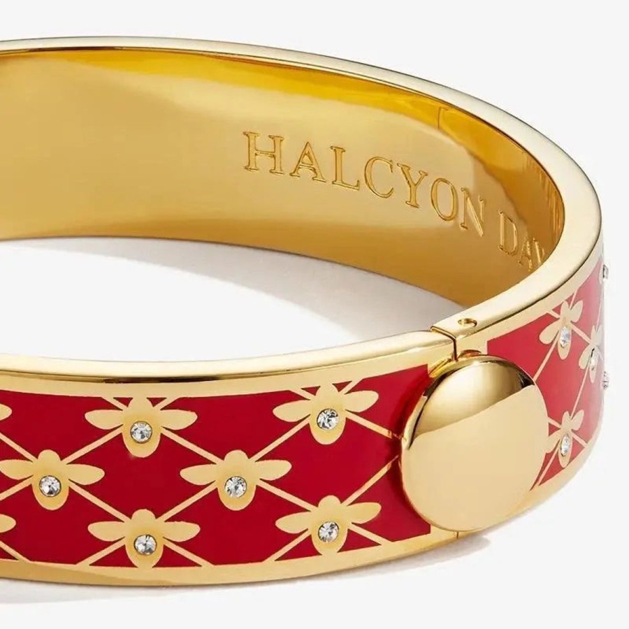 Halcyon Days Halcyon Days Bee Sparkle Hinged Bangle Hot