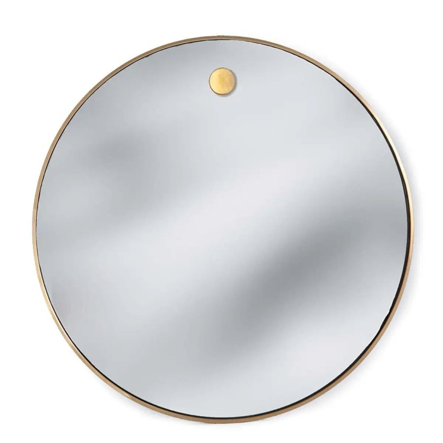 Regina Andrew Regina Andrew Hanging Circular Mirror-Natural Brass Best