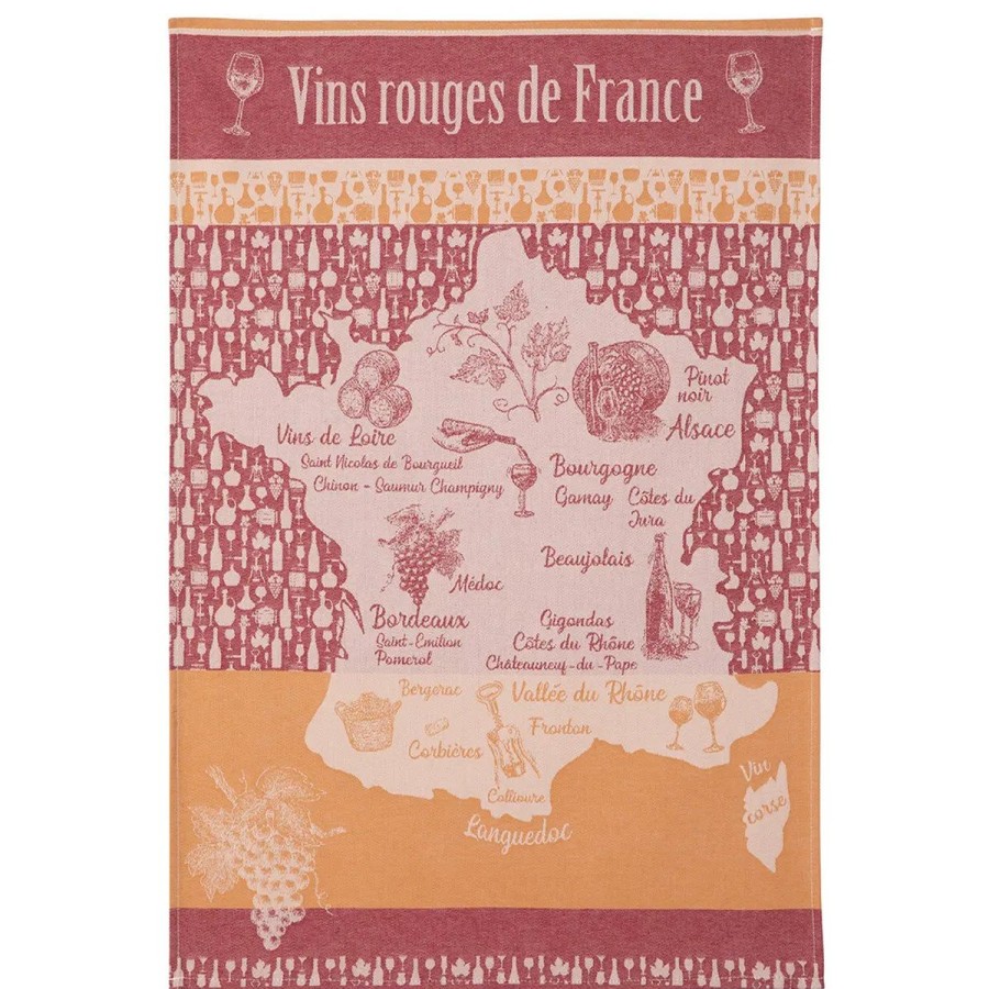 Coucke Coucke Vins Rouges De France Tea Towel Online