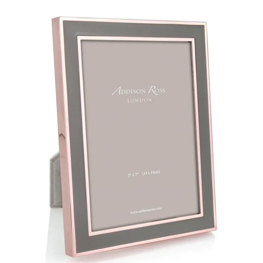 Addison Ross Addison Ross Taupe Enamel With Rose Gold 5"X7" Frame Best