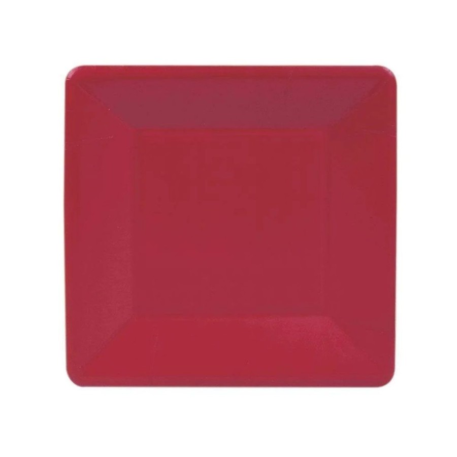 Caspari Caspari Grosgrain Border Square Salad Plate Online