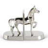 K&K Interiors K&K 10" Polished Silver Metal Horse Bookends Online