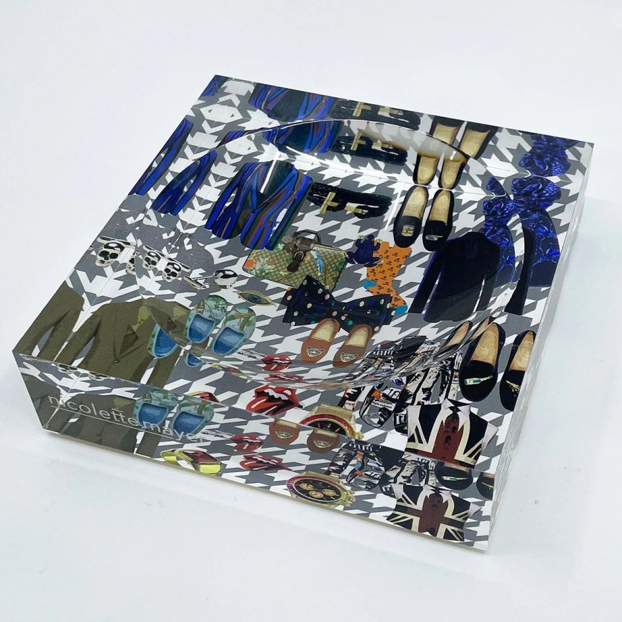 Nicolette Mayer Collection Nicolette Mayer Bougie Men Metal Acrylic Candy Tray Clearance