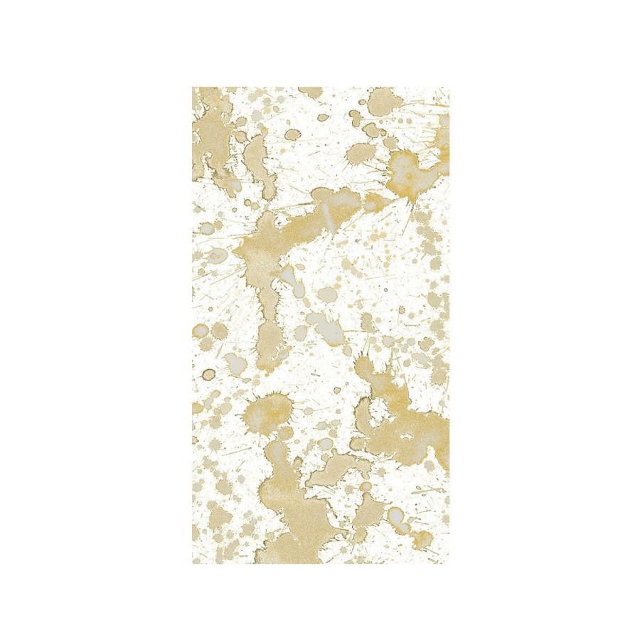 Caspari Caspari Splatterware Gold Guest Towel New