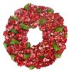 Winward International Winward Hydrangea Wreath 24 Inch (Red) Best