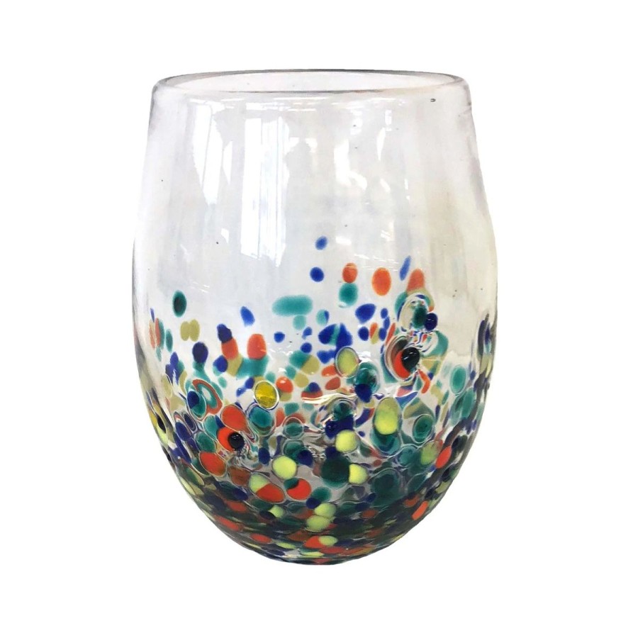 Tag Tag Confetti Stemless Wine Glass Best