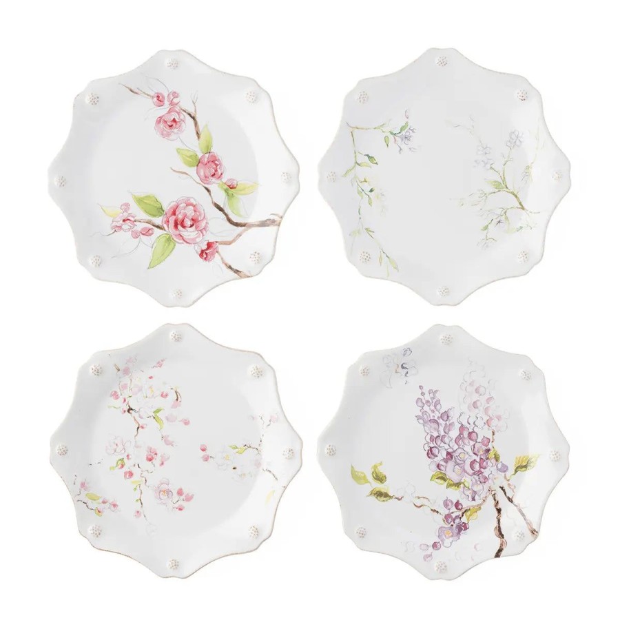 Juliska Juliska Berry & Thread Floral Sketch Assorted-Set Of 4 Dessert,Salad Plates Online