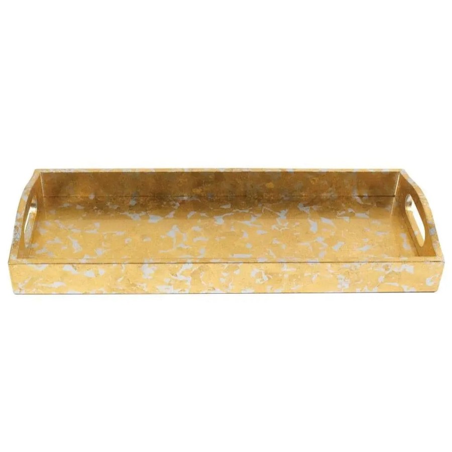 Caspari Caspari Gold And Silver Leaf Bar Tray Wholesale