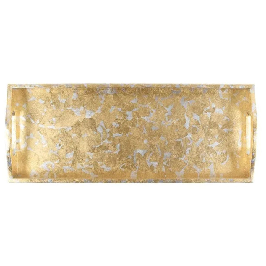 Caspari Caspari Gold And Silver Leaf Bar Tray Wholesale