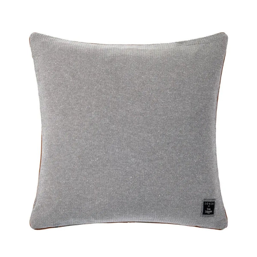 Yves Delorme Yves Deorme Felins 18" Square Decorative Pillow-Mousse New