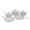 Gracious Home Kitchen 8 Pc Enameled Cast Iron Cookware Set New