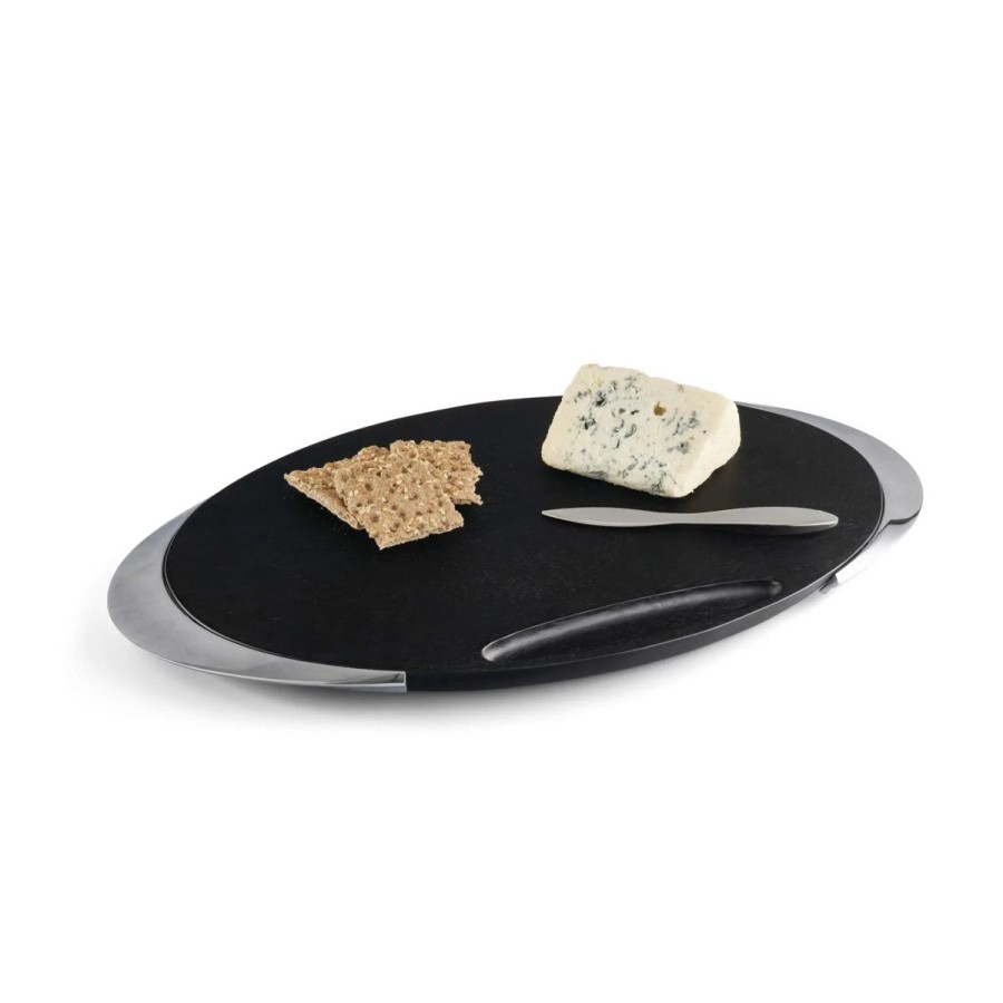 Nambe Nambe Noir Cheeseboard With Knife Hot