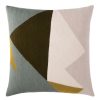 Judy Ross Judy Ross Headshot 18" Embroidered Pillow-Sage/Oyster/Cream/Olive Drab/Curry Wholesale