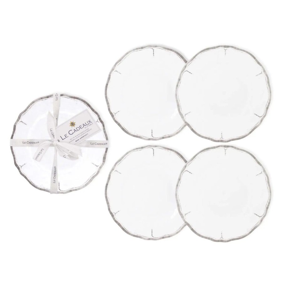 Le Cadeaux Le Cadeaux Rustica Antique White Appetizer Plates-Set Of 4 Online