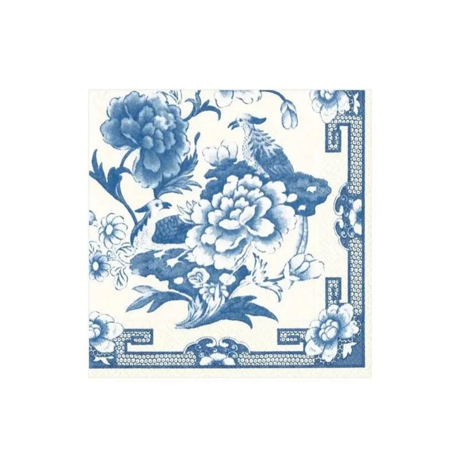 Caspari Caspari Blue & White Cocktail Napkin Clearance