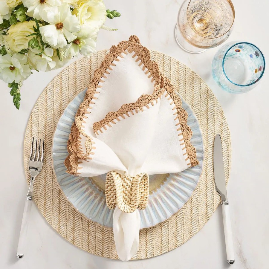 Kim Seybert Kim Seybert Ruffle Napkin Ring-Natural Best