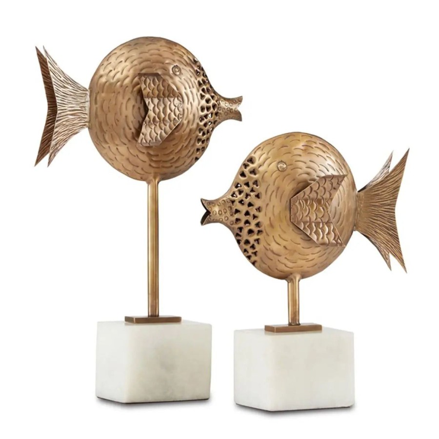 Currey & Company Currey & Company Cici Brass Fish-Set Of 2 Clearance