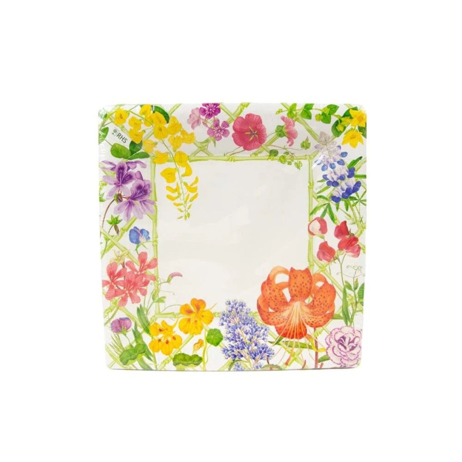 Caspari Caspari Floral Trellis Salad & Dessert Plates Clearance