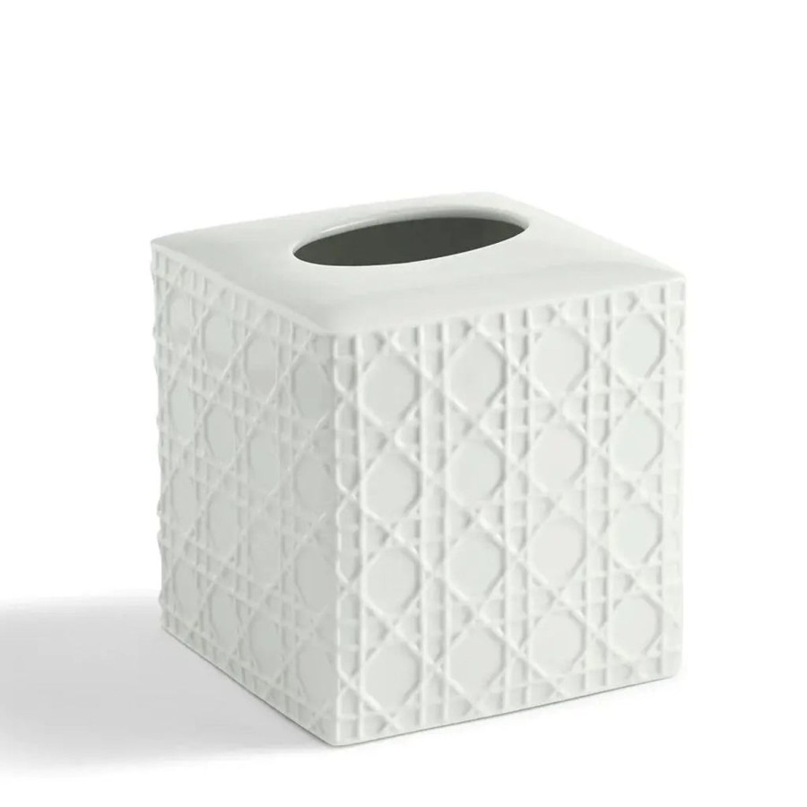 Kassatex Kassatex Rattan Porcelian Tissue Holder Hot