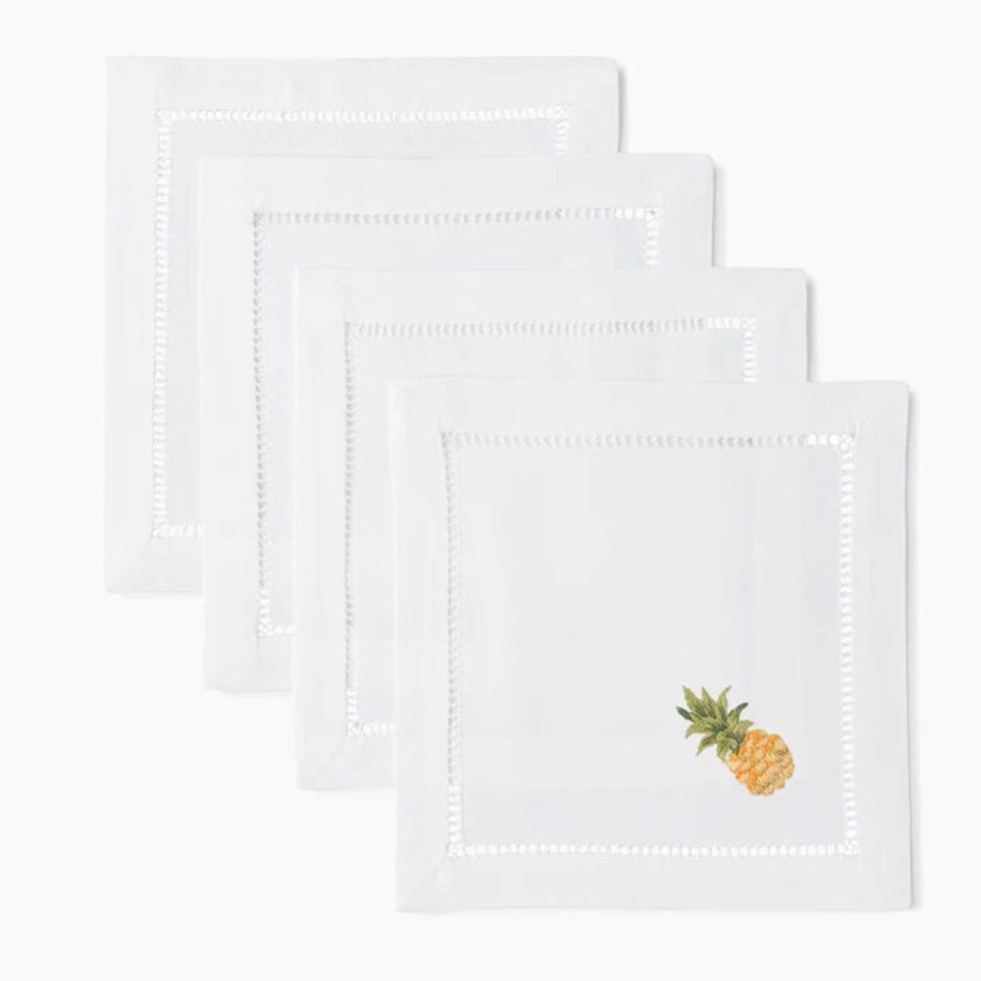 Henry Handwork Henry Handwork Pineapple Modern Cocktail Napkins (Set Of 4) Clearance