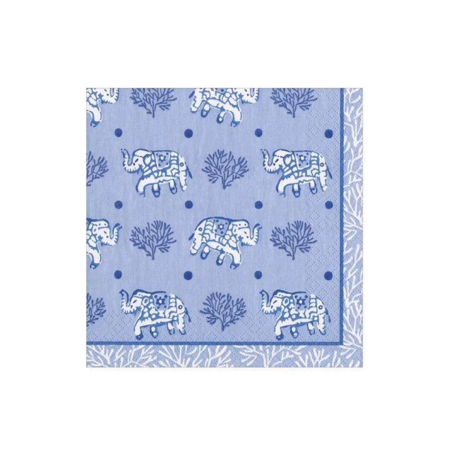 Caspari Caspari Batik Elephants Cocktail Napkins Hot