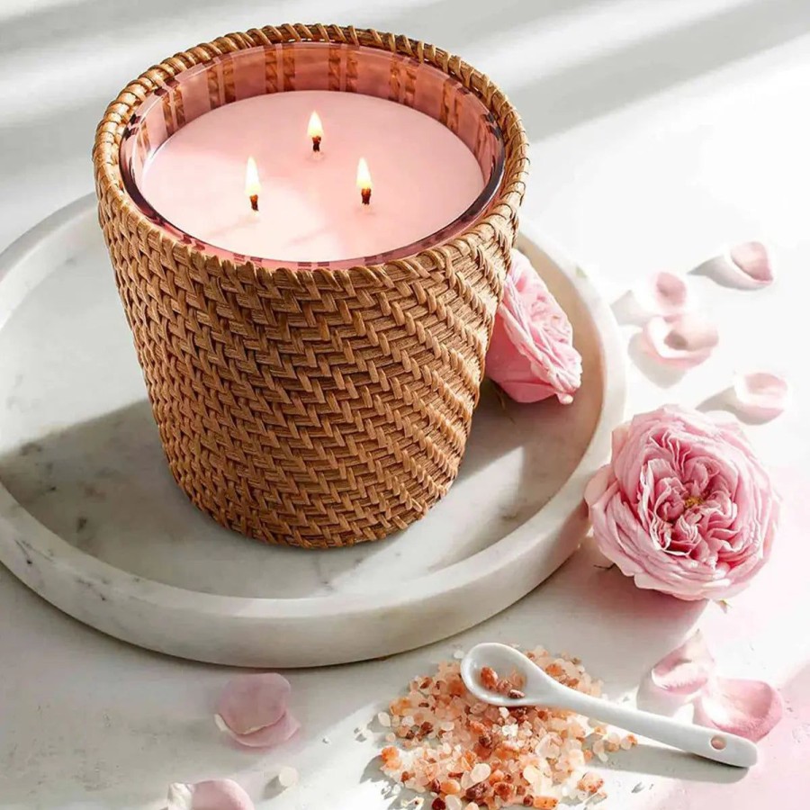 Nest Fragrances Nest Fragrances Himilayan Salt & Rosewater Rattan 3-Wick Candle Clearance