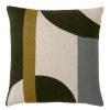 Judy Ross Judy Ross Luna 18" Embroidered Pillow-Olive Drab/Sage/Curry Clearance